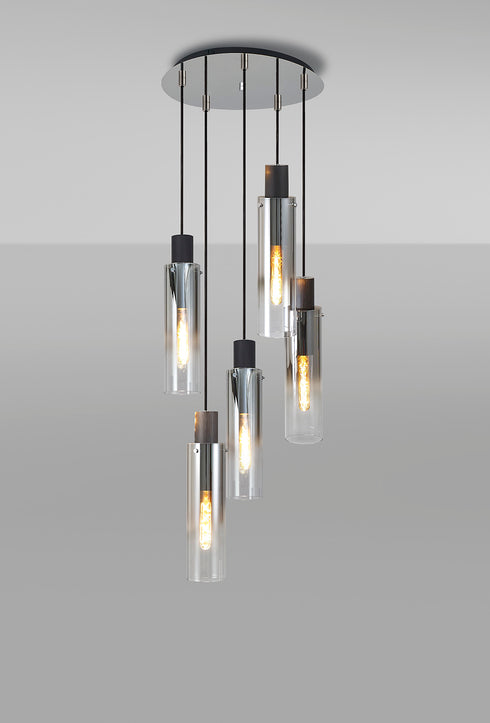 Brooks Slim Round Pendant 5 Light